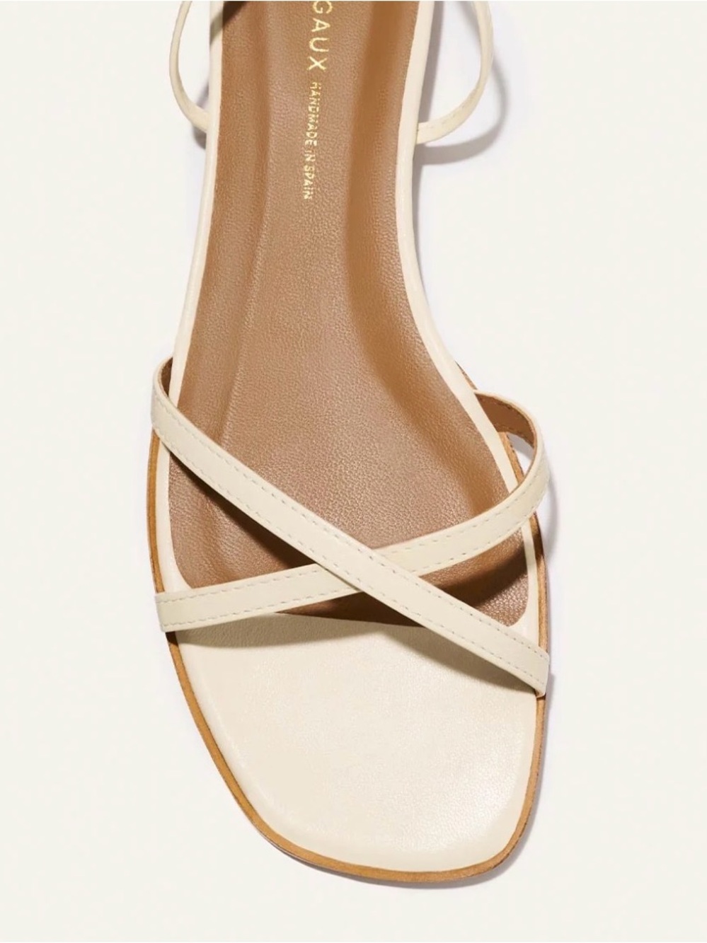 Margaux Flat Sandal — butter color